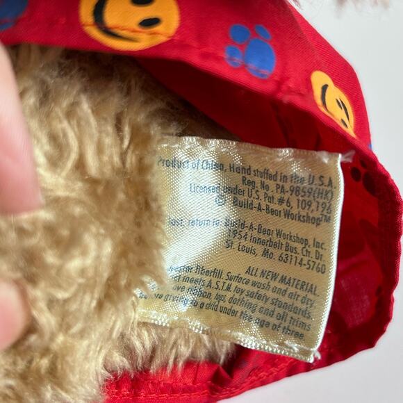 Build A Bear Brown Teddy 15" Plush w/ Red Joe Boxer Smiley Shorts - Picture 3 of 8